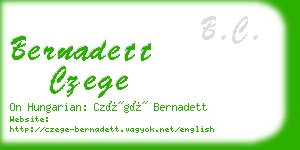 bernadett czege business card